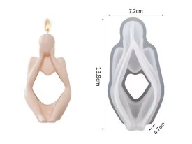 Molde silicona silueta manos en la cara